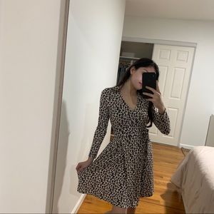 Cheetah Print Wrap Dress